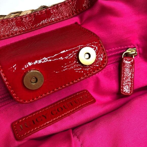 JUICY COUTURE Woven Seagrass Straw Tote Bag Purse Coastal Vacation Beach Charm - Picture 7 of 10